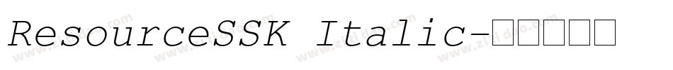 ResourceSSK Italic字体转换